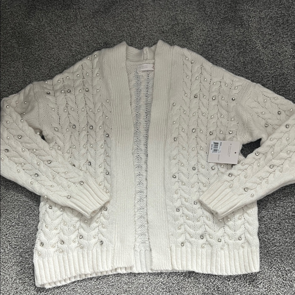LC Lauren Conrad Women's White Cardigan